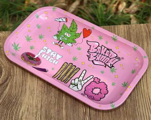 Large tin cigarette tray rolling trays for weed