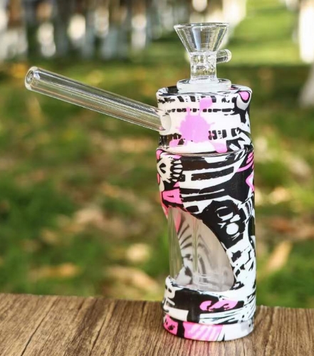 New Printed Pipe Water Transfer Printing Glass Bong