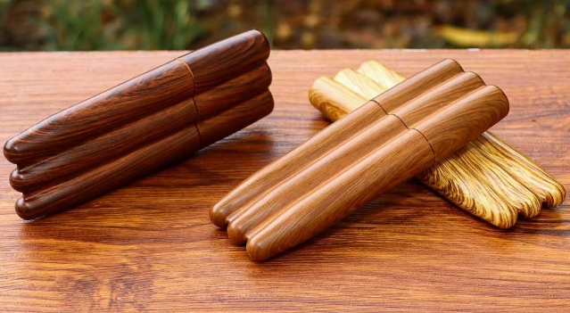 Wooden grain horn shape weed storage tube