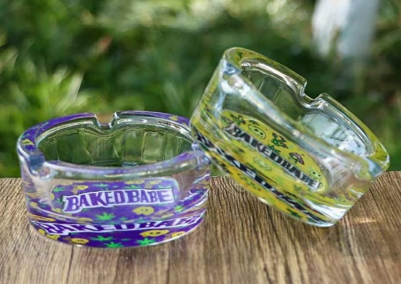 Custom glass ash tray smoking ashtray