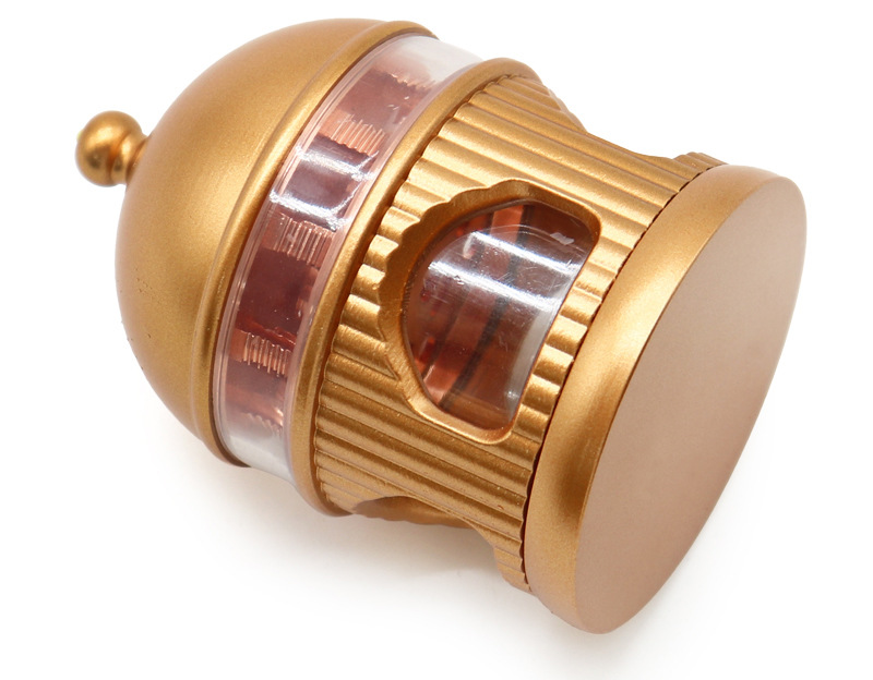 Bell shape tobacco grinder four-layer herb grinder manual cigarette crusher