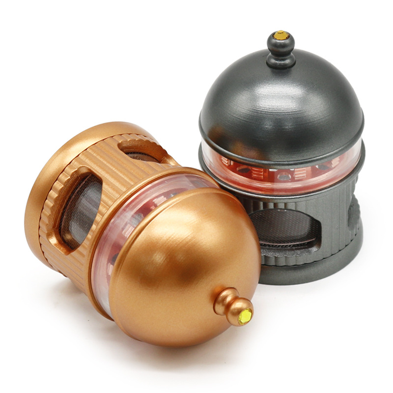 Bell shape tobacco grinder four-layer herb grinder manual cigarette crusher