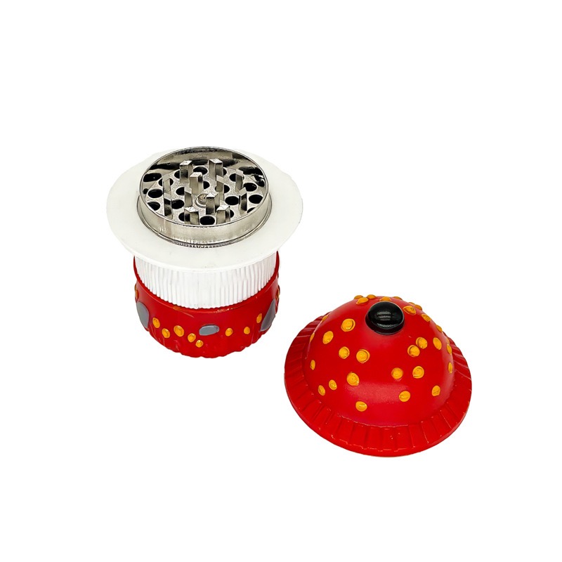 Manufacturer's direct supply 59mm creative mushroom tobacco grinders wholesale tobacco accessories metal grinders