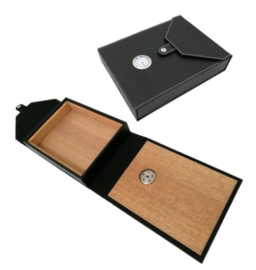 Portable Cigar Box Cedar Moisture Box Cigarette Case