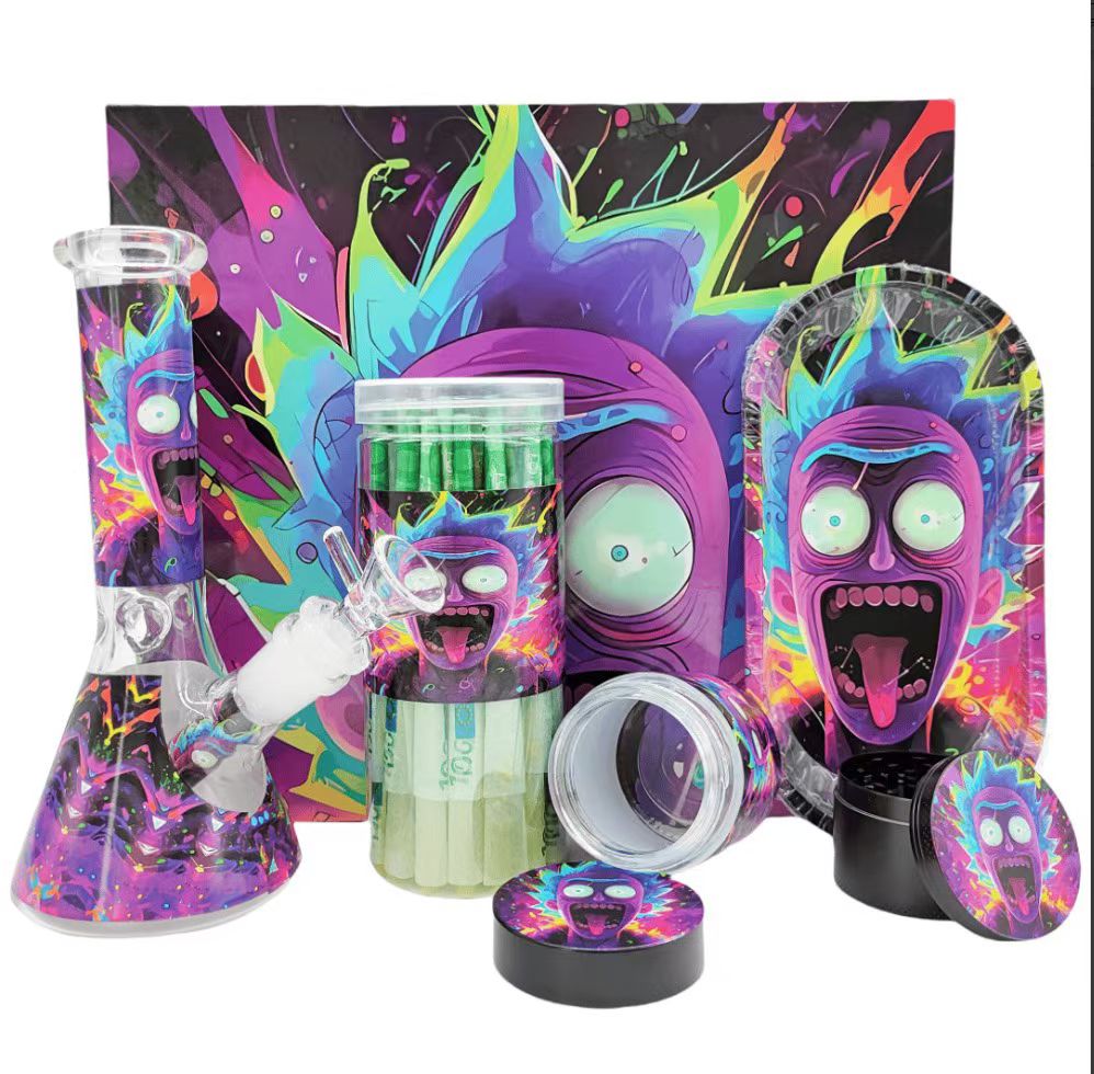 Smoking kit smoking set smoking accessories pipe glass bong rolling tray set