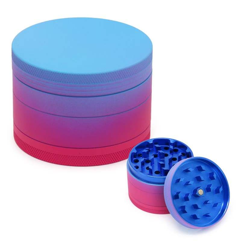 Aluminum alloy cigarette grinder creative 63MM rubber paint metal flat plate weed grinder tobacco grinders