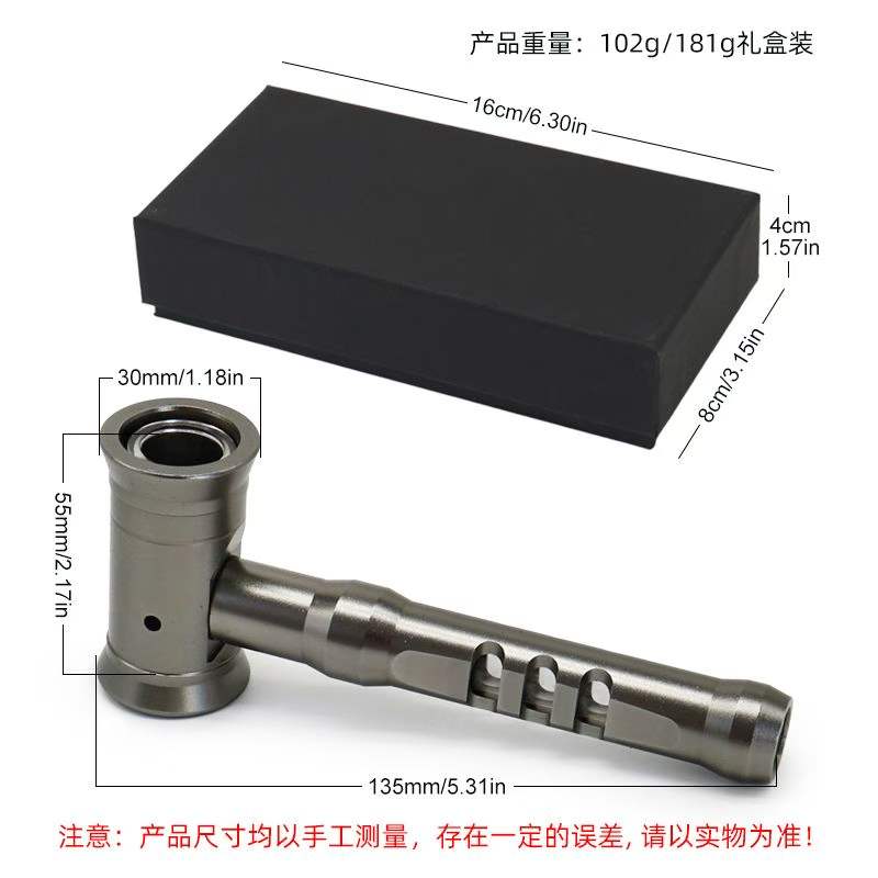 new hammer shaped detachable aluminum alloy pipe portable metal mouthpiece