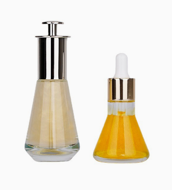 30ml 1oz Conical Glass Serum Dropper Bottle Tapered Essential Oil Bottle with Glass Pipette, Refillable Skincare Container