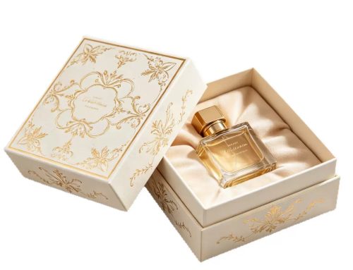 What is the typical size of the outer packaging box for a perfume bottle?