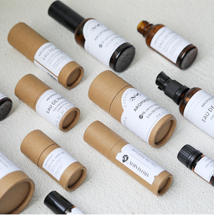 Custom Perfume And Cosmetics Paper Can Packaging Kraft Paper Tubes And Canisters